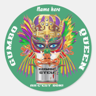 Festival Gumbo Queen View Hints please Classic Round Sticker