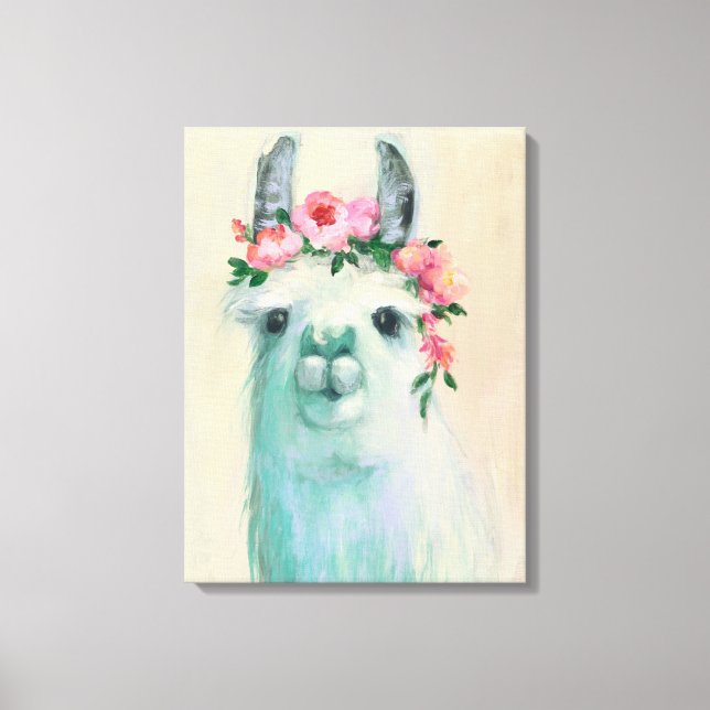 Festival Llama Canvas Print (Front)