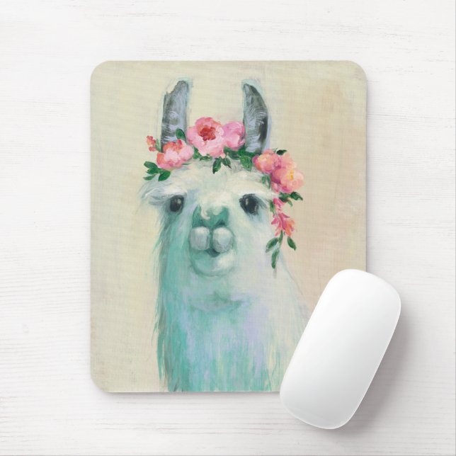 Festival Llama Mouse Pad (With Mouse)