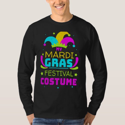 Festival Mask Masquerade Parade Jester Mardi Gras T_Shirt