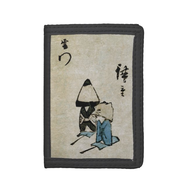Festival Matsuri Costume Actors Feudal Japan Trifold Wallet (Front Vertical)