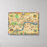 Festival of Britain: Guide to London Map Canvas Print