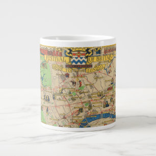 Festival of Britain: Guide to London Map Giant Coffee Mug