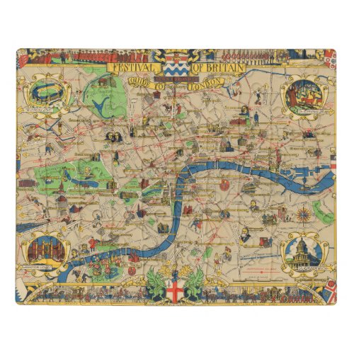 Festival of Britain Guide to London Map Jigsaw Puzzle