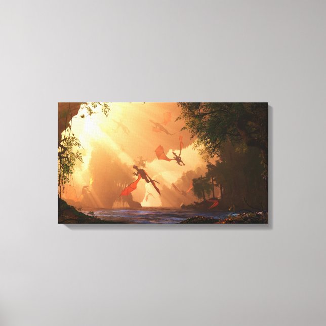 Festival of Dragons Wrapped Canvas Print (Front)