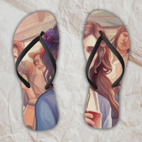 Festival of Faces Flip Flops