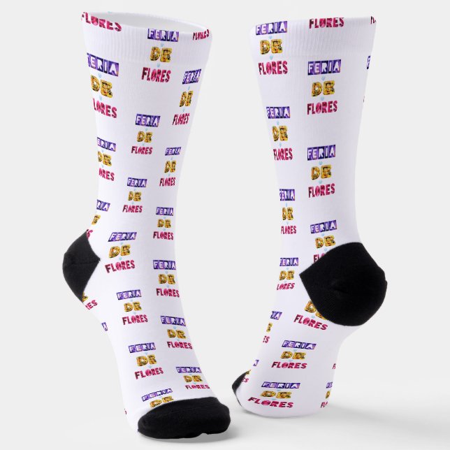 Festival Of Flowers July Colombia Feria De Flores Socks (Angled)