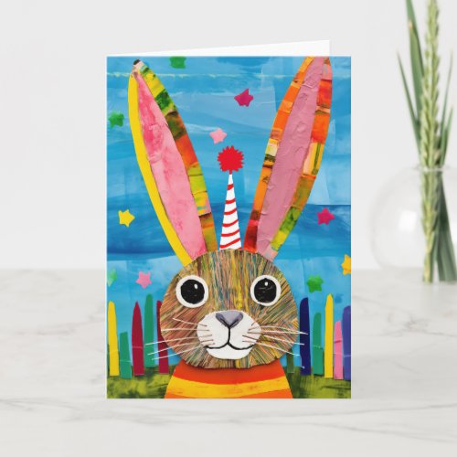 Festival of Fun Bunny Cute Kids Birthday Card