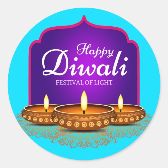 Festival of Lights Classic Round Sticker (Front)