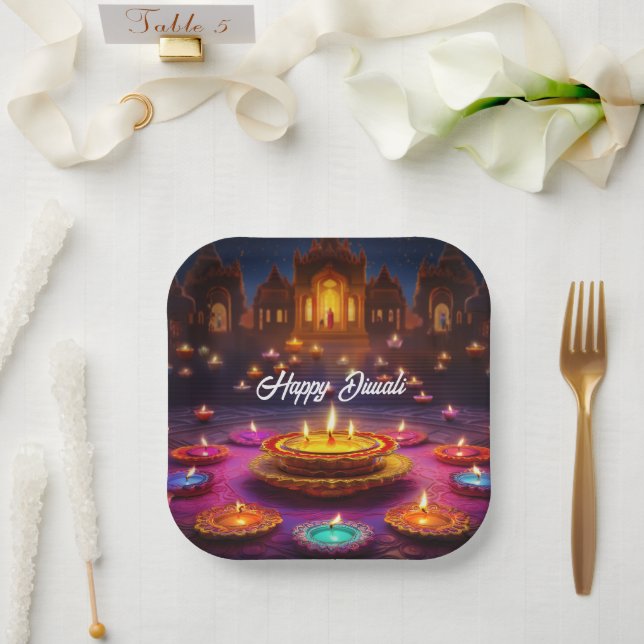 Festival of Lights: Diwali Celebrations Paper Plates (Wedding)