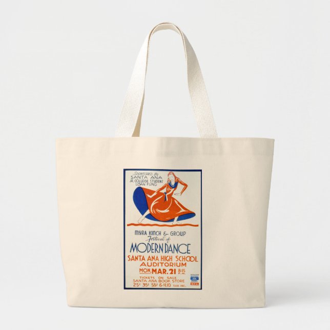 FESTIVAL OF MODERN DANCE LARGE TOTE BAG (Front)