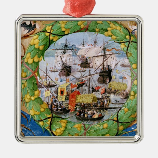 Festival of the Portuguese Fleet Metal Ornament (Front)