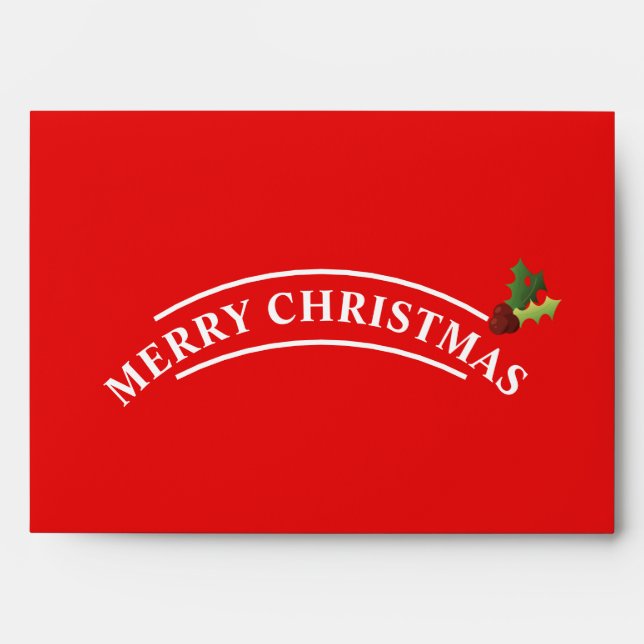 Festival Red  Christmas Holiday Envelope (Front)