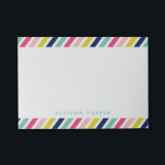Festival Stripes Post-it Notes<br><div class="desc">These fun and whimsical post it notes feature stripes of color and your personalized text.</div>