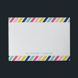 Festival Stripes Post-it Notes<br><div class="desc">These fun and whimsical post it notes feature stripes of color and your personalized text.</div>