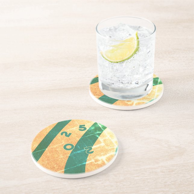FESTIVATE sandstone coaster in SUNSET STRIPPED (Side)
