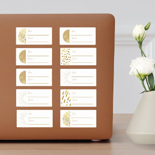 Festive 10pc Gold To From Christmas Holiday Gift Sticker