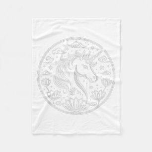 Festive 2026 Unicorn Year Of Horse Lunar Lady Zodi Fleece Blanket