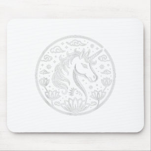 Festive 2026 Unicorn Year Of Horse Lunar Lady Zodi Mouse Pad