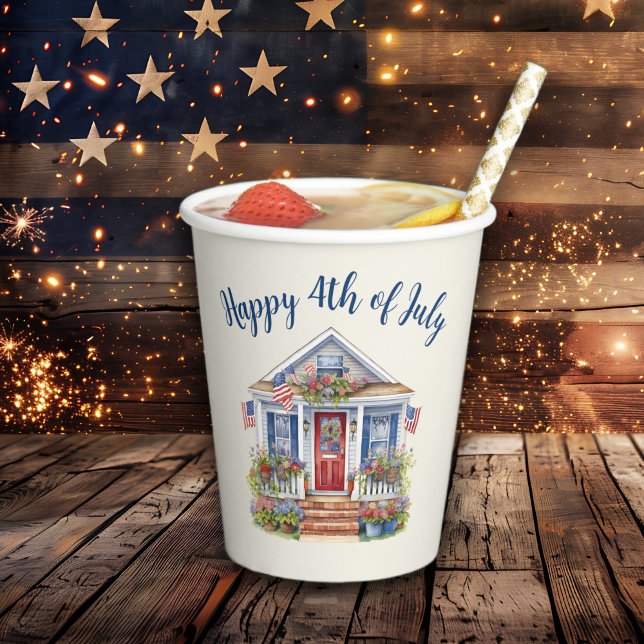 Festive 4th of July Barbecue Picnic Paper Cups (Festive 4th of July Barbecue Picnic paper cup)