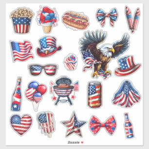 Festive 4th of July Celebration Sticker