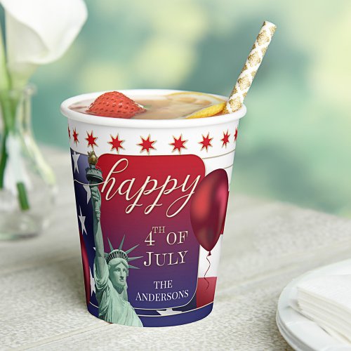 Festive 4th of July Independence Day Paper Cups