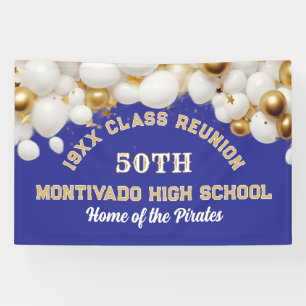 Festive 50th Class Reunion Party banner