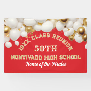 Festive 50th Class Reunion Party banner
