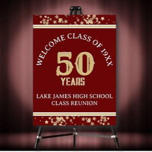 Festive 50th Class Reunion party Foam Board