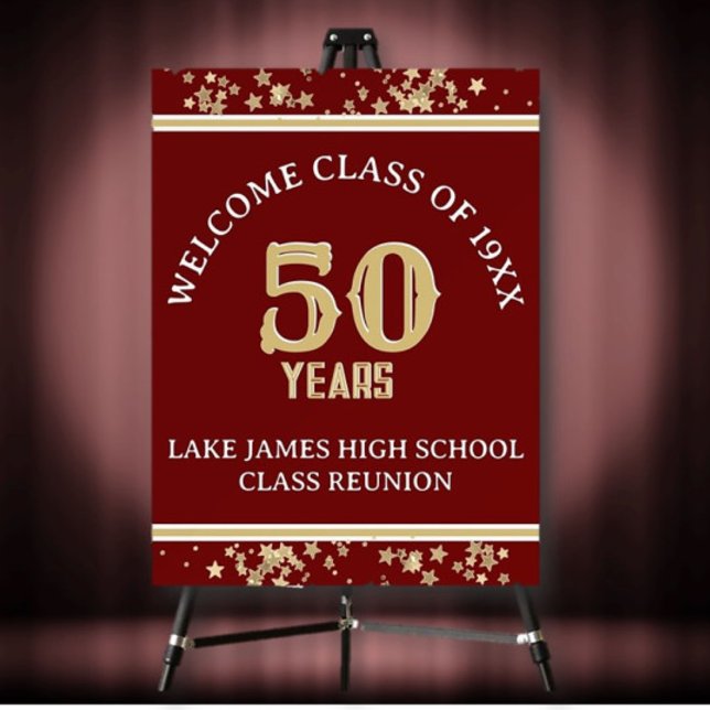 Festive 50th Class Reunion party Foam Board (Creator Uploaded)