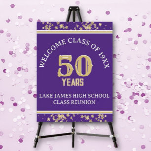 Festive 50th Class Reunion party Foam Board