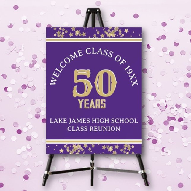 Festive 50th Class Reunion party Foam Board (Creator Uploaded)