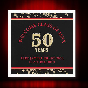 Festive 50th Class Reunion party Napkins