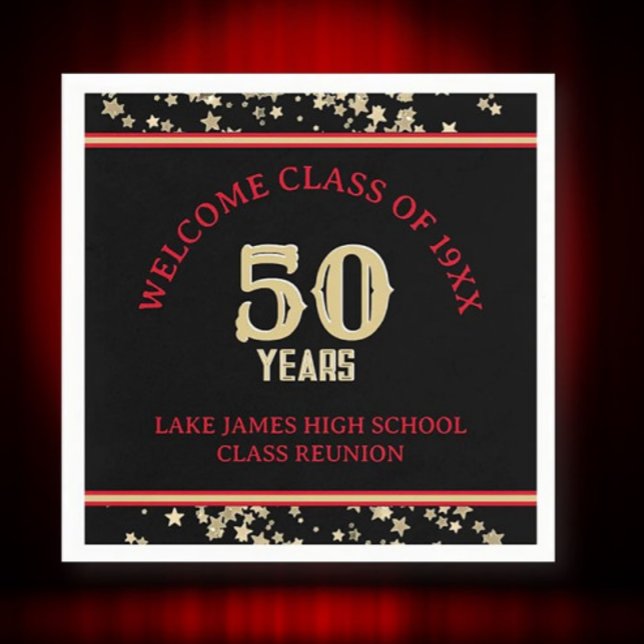 Festive 50th Class Reunion party  Napkins (Creator Uploaded)