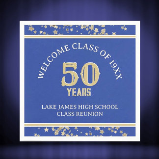 Festive 50th Class Reunion party Napkins