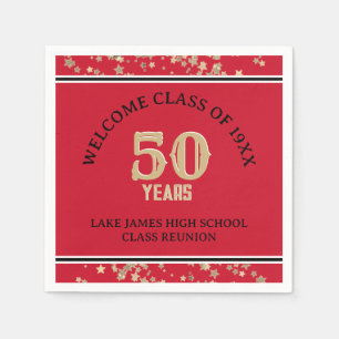 Festive 50th Class Reunion party  Napkins