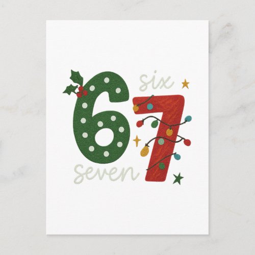 Festive 67 – Bright Christmas Numbers Desig