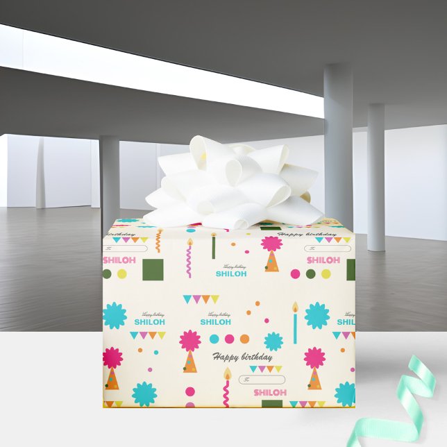 Festive Abstract Birthday Wrapping Paper (Creator Uploaded)