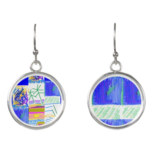 Festive Abstract  Earrings (Front)