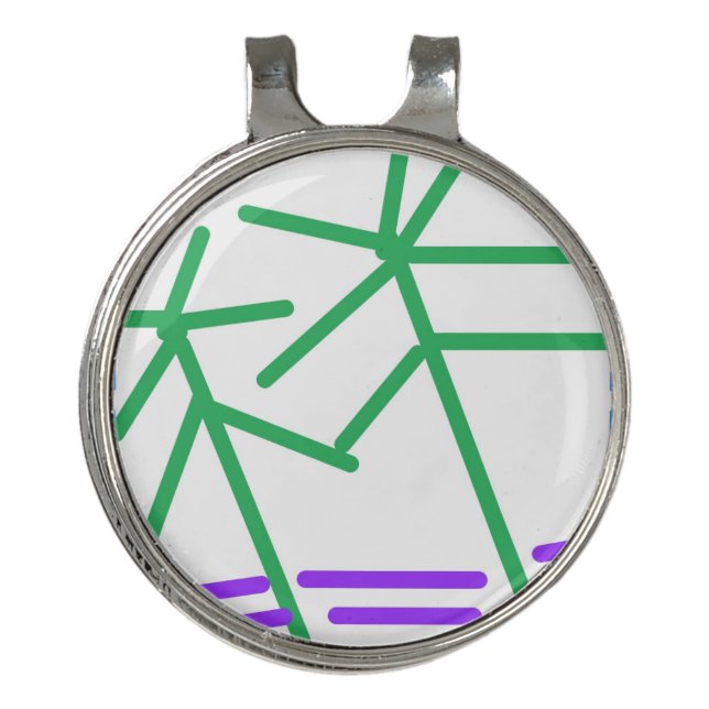 Festive Abstract  Golf Hat Clip (Front)