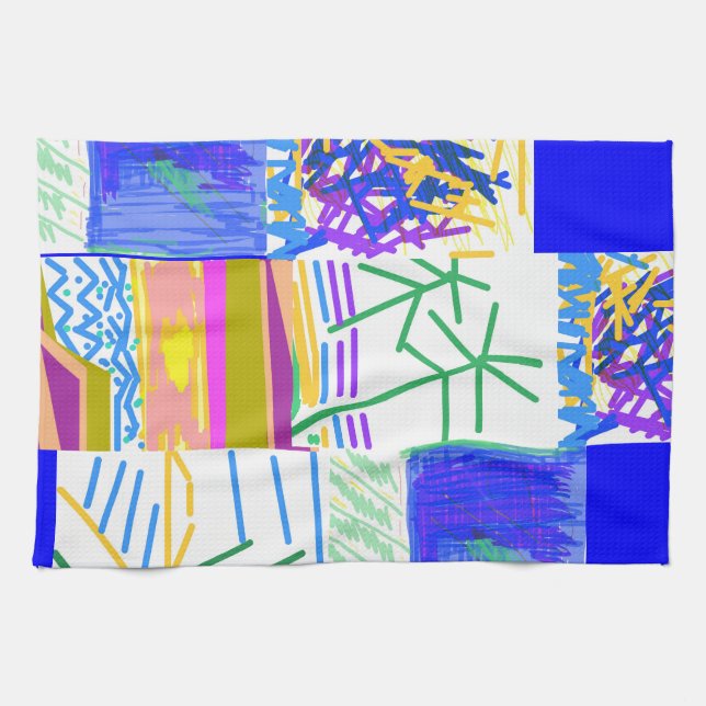 Festive Abstract  Kitchen Towel (Horizontal)