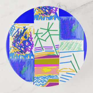 Festive Abstract Vacation Trinket Tray