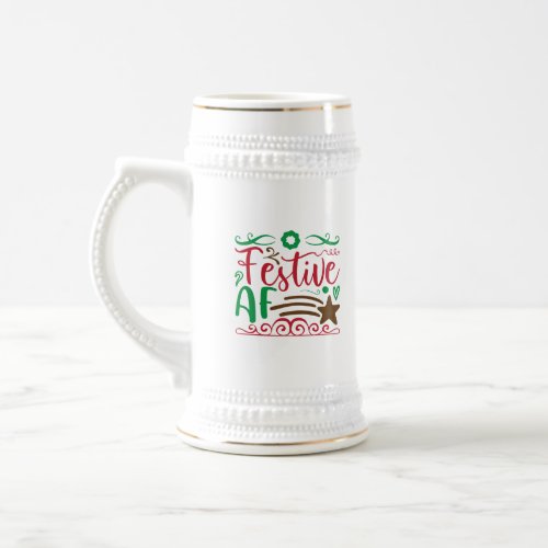 festive AF Beer Stein