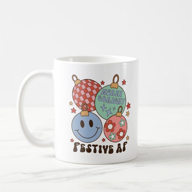 Festive AF Christmas Coffee Mug (Left)