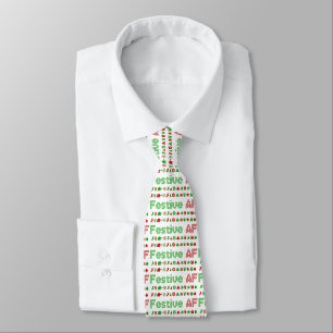 Festive AF Christmas Icons Neck Tie