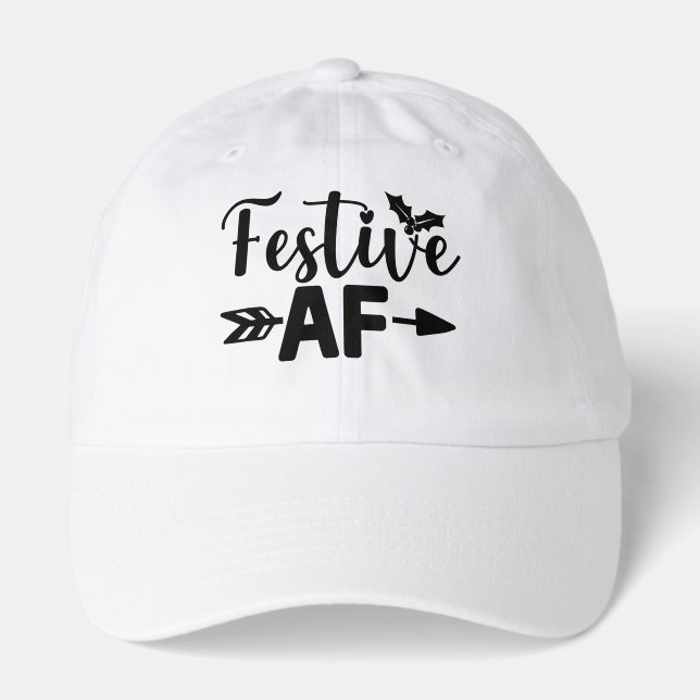 Festive AF – Funny Holiday Party Hat (Front)