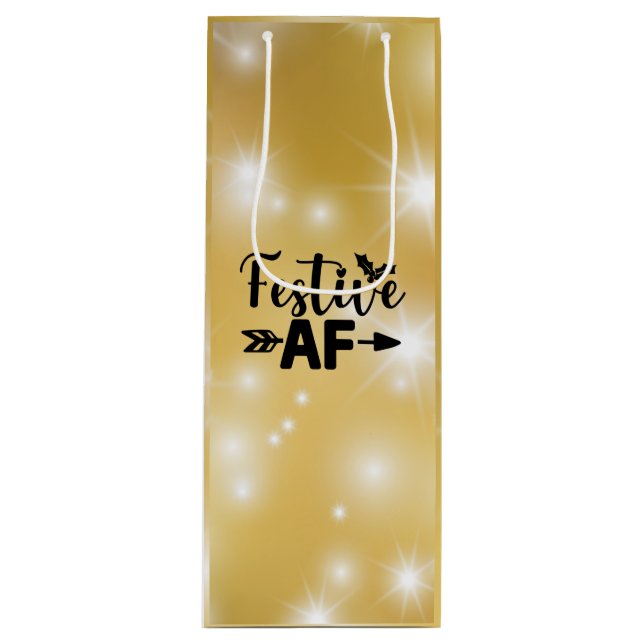 Festive AF Wine Gift Bag (Front)