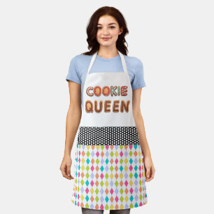 Festive Alphabet Cookie Queen Apron