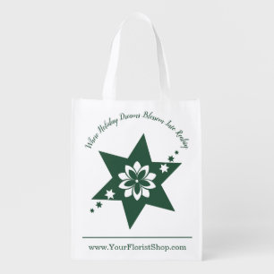 🎄Festive and Eco-Friendly Florist Christmas Merch Grocery Bag
