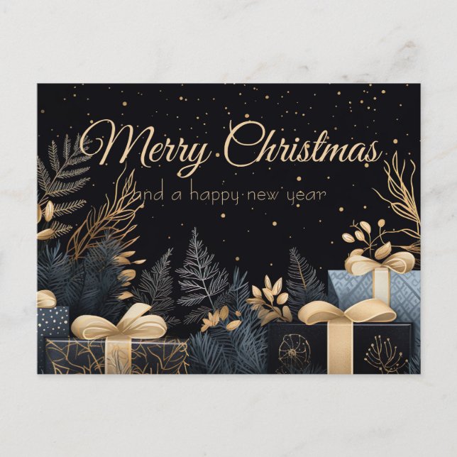 Festive and elegant Christmas Greeting Card (Front)